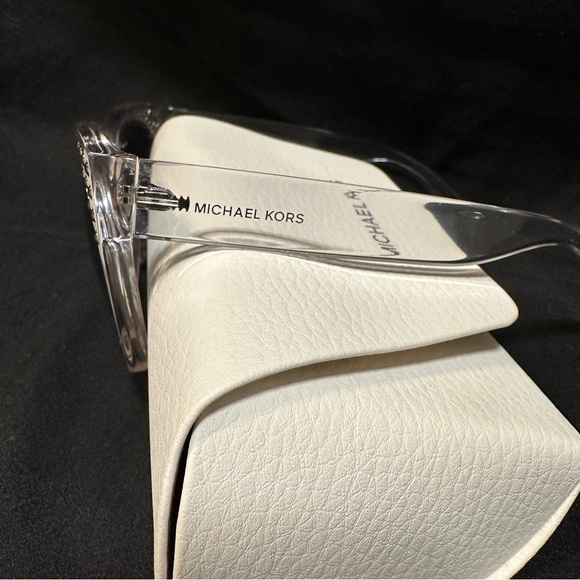 Michael Kors Women's Sunglasses with Crystal Accents - Clear and Silver - Picture 9 of 11